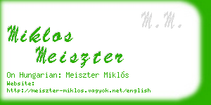 miklos meiszter business card